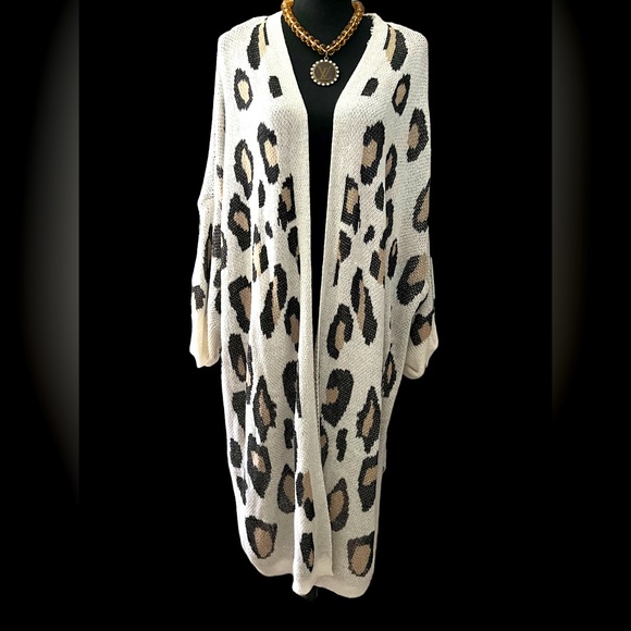 JODIFL Jackets & Blazers - Jodifl Acrylic Leopard print Duster
